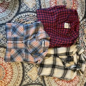 Flannel lot - American Eagle x2 & Maurices